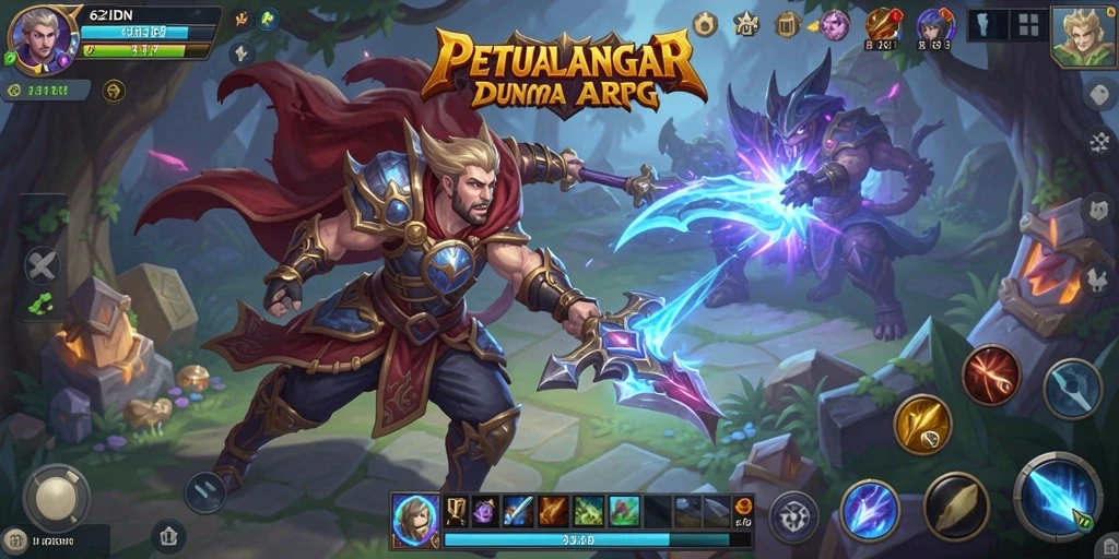 Tampilan gameplay menakjubkan dalam 62IDN dengan aksi ARPG yang mendebarkan.