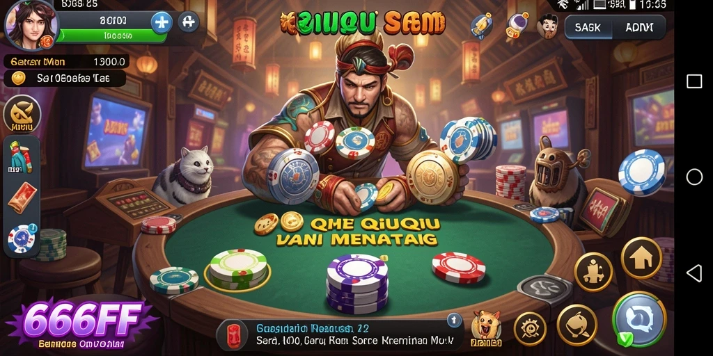 Tampilan seru dari gameplay QiuQiu dalam 666FF.