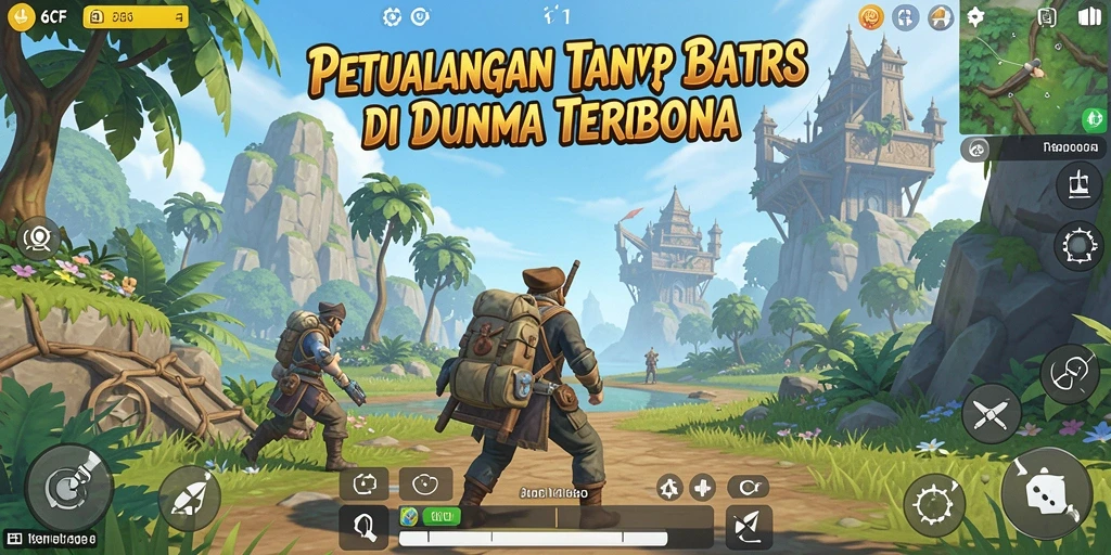 Screenshot menampilkan aksinya dalam dunia terbuka yang luas.
