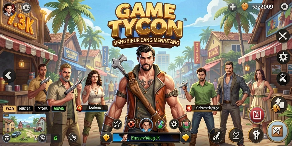 Tampilan gameplay menarik dari 73K yang menampilkan aktivitas Tycoon.