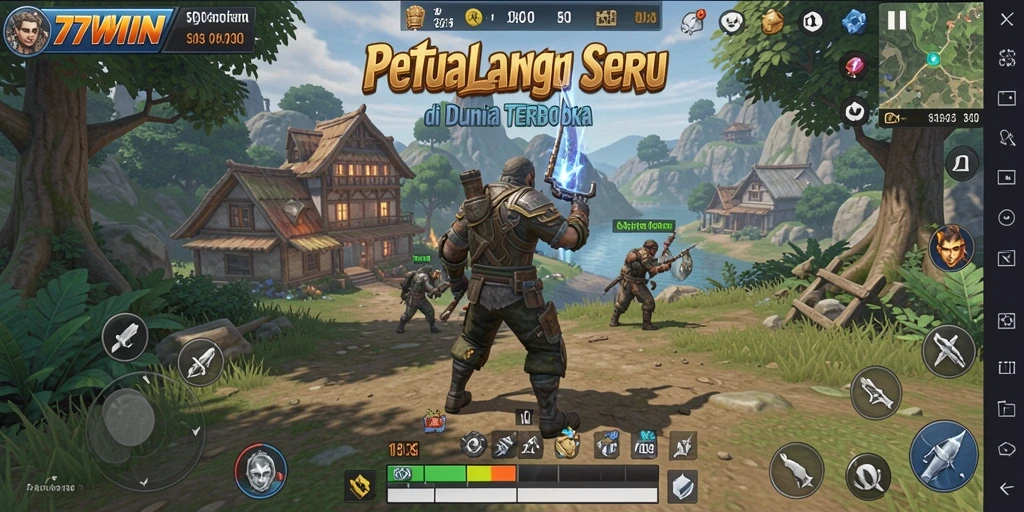 Screenshot dari gameplay Open World di 77WIN yang menarik dan interaktif.