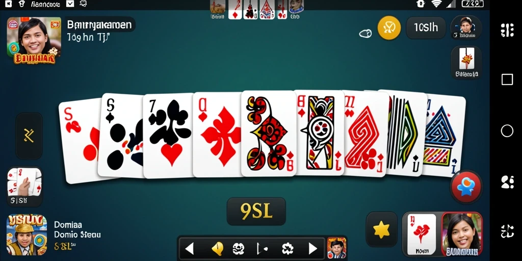 Tangkapan layar 9SL menampilkan gameplay domino yang seru dan interaktif.
