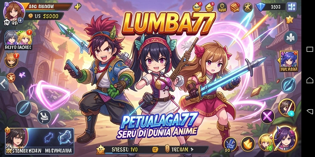 Tampilan gameplay LUMBA77 yang menarik dan penuh warna.