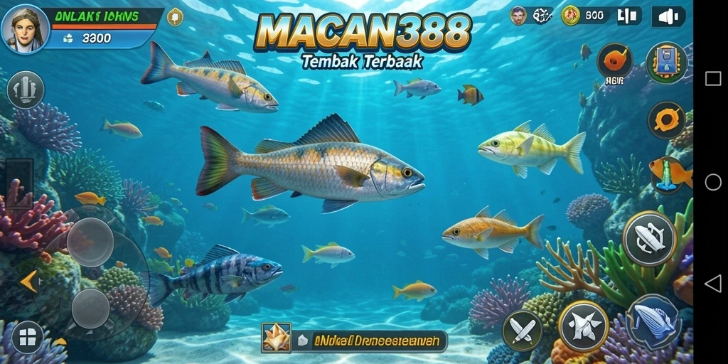 Tampilan permainan Tembak Ikan di MACAN388 yang menarik.