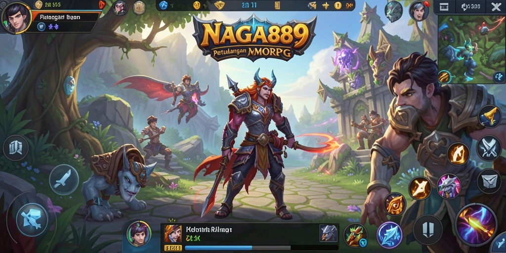 Screenshot utama NAGA889 menampilkan aksi seru dalam permainan MMORPG.