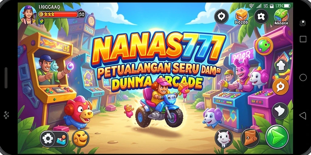 Tangkapan layar utama NANAS777 menampilkan aksi seru gameplay Arcade.