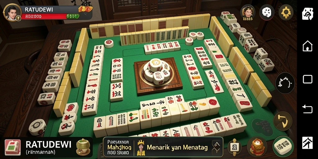 Screenshot gameplay <strong>RATUDEWI</strong> menunjukkan keseruan mencocokkan ubin Mahjong.