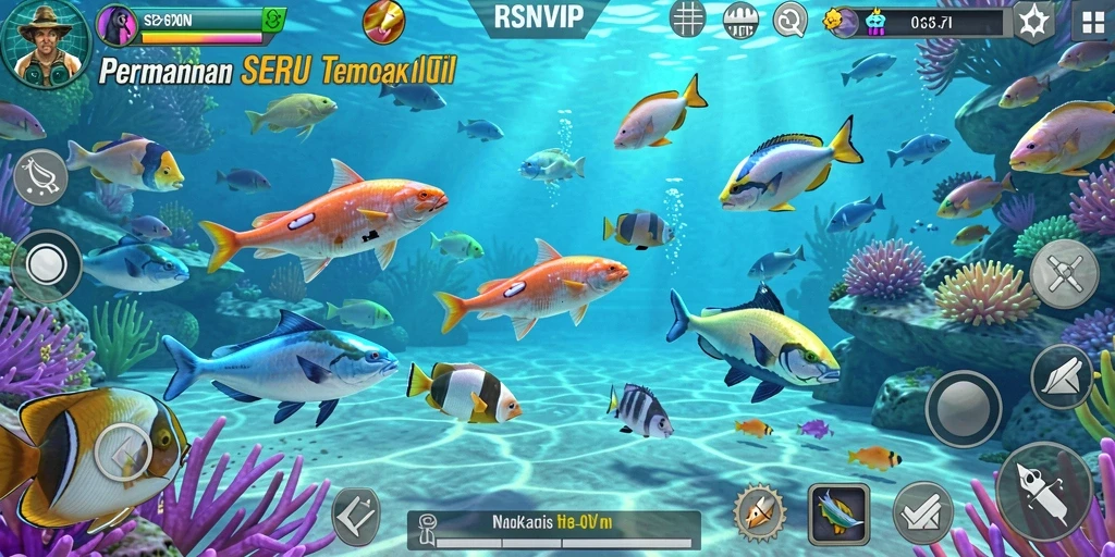 Tampilan menarik dari gameplay Tembak Ikan di RSNVIP.