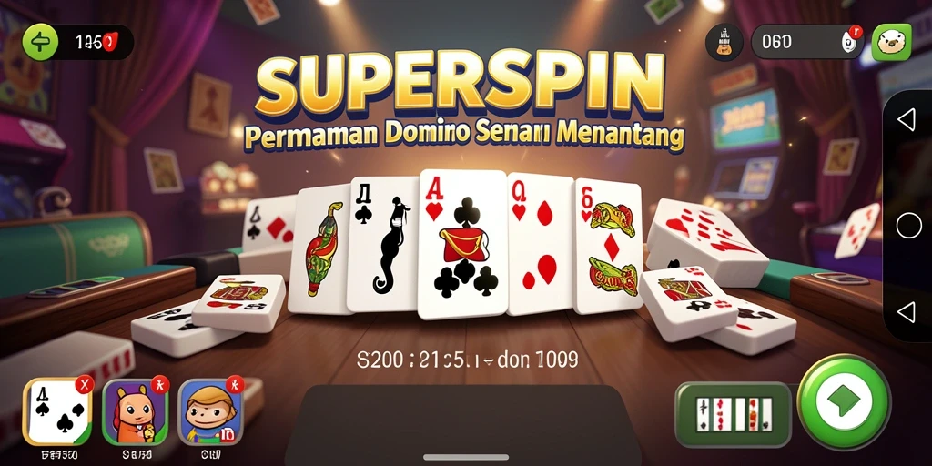 Tampilan gameplay menarik dalam SUPERSPIN dengan desain yang menawan.