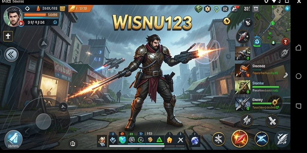 Tangkapan layar WISNU123 menampilkan aksi taktis yang mendebarkan.