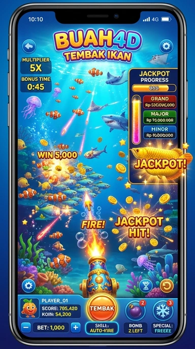 Screenshot aplikasi buah4d yang menunjukkan berbagai kategori aplikasi.